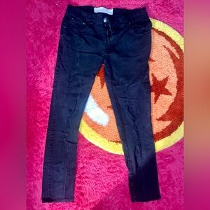 Spark men’s ripped black skinny jeans